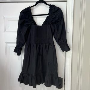 Hill House Home Samantha Dress Black Poplin